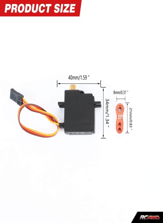 RCAWD 25T Steering Servo & Servo Arm Horn for MJX Hyper Go 1/16 16207 16208 16209 16210 H16 Series Upgrades Part - Image 3